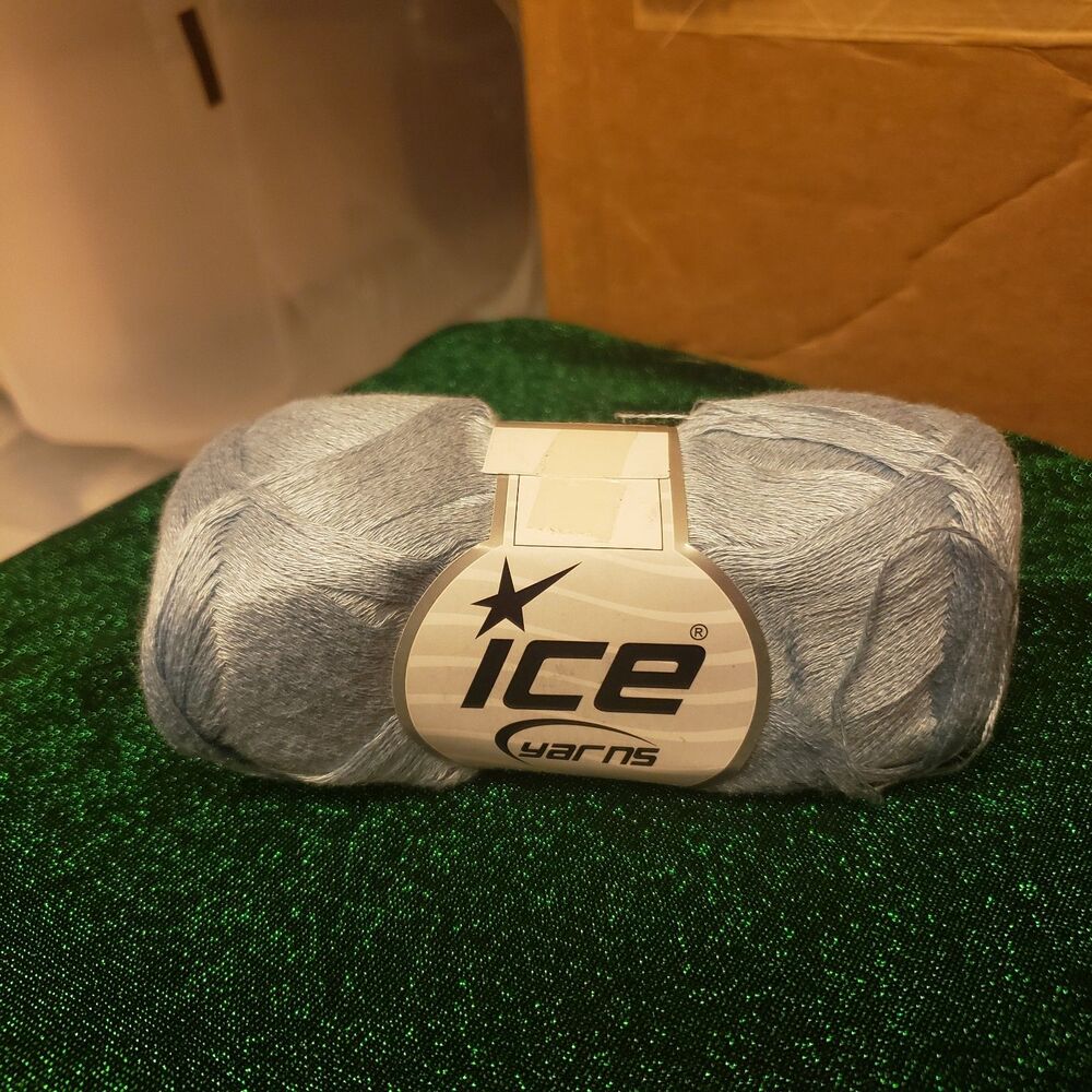 NWT ICE YARNS 1X CASHMERE VISCOSE skein SUPERFINE YARN lt blue 50g